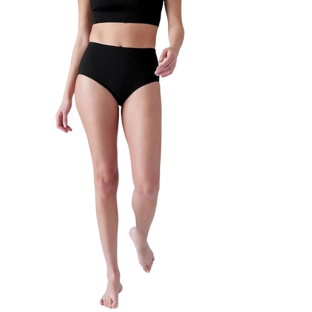 Athleta High Waist Bikini Bottom Size Small Black Swimwear Swimsuit Comfortable